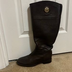 Tory Burch boots barely worn. See picture of sole of shoe.